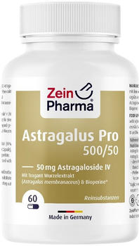 ZeinPharma Astragalus Pro 500/50mg Astragaloside IV Kapseln (60 Stk.)