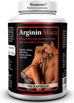 Biomenta L-Arginin plus Maca 1500 mg Kapseln (140 Stk.)