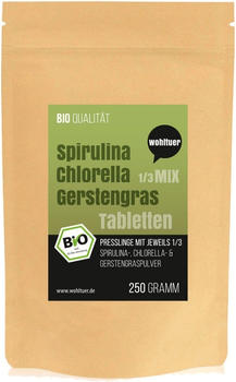 Wohltuer Spirulina Chlorella Gerstengras Mix Tabletten (250g)