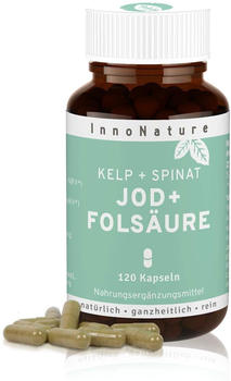 InnoNature Jod + Folsäure Kelp + Spinat Kapseln (120 Stk.)