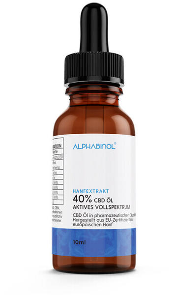 Alphabinol 40% CBD Öl 4000mg Vollspektrum Tropfen (10ml)