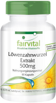 Fairvital Löwenzahnwurzel-Extrakt 500mg Kapseln (90 Stk.)