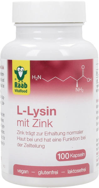 Raab Vitalfood L-Lysin mit Zink Kapseln (100 Stk.)
