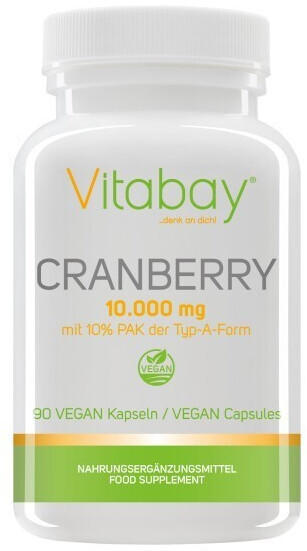 Vitabay Cranberry-Extrakt 10000mg mit 10% PAC Kapseln (90Stk.)