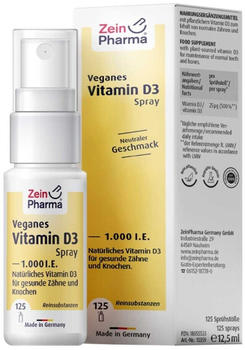 ZeinPharma Veganes Vitamin D3 Spray 1000 I.E. (12,5ml)