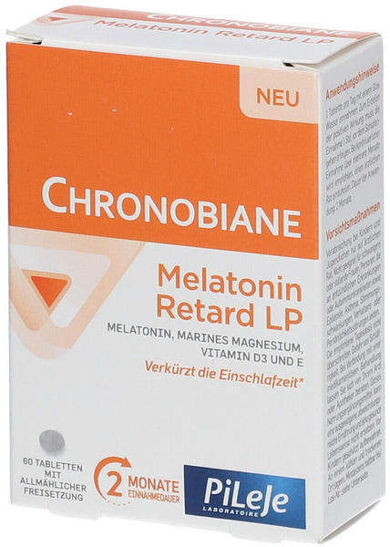 PiLeJe Chronobiane Melatonin Retard LP 1mg Einschlaf Tabletten (60 Stk.)