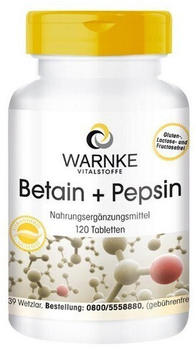 Warnke Gesundheit Betain + Pepsin Tabletten (120 Stk.)