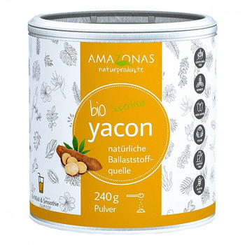 Amazonas Naturprodukte Yacon 100% Bio pur natürliche Süsse Pulver (240 g)