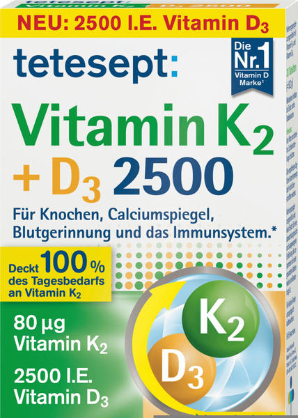 Tetesept Vitamin K2 + D3 2500 Tabletten (30 Stk.)