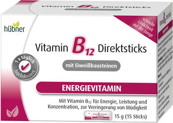 Hübner Vitamin B12 Direktsticks mit Eiweißbausteinen (15 Stk.)