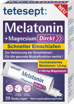 Tetesept Melatonin + Magnesium Direkt Sticks (20 Stk.)