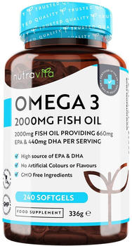 Nutravita Omega 3 200mg Fischöl Softgel Kapseln (240 Stk.)