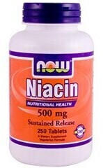 Now Foods Niacin 500mg Tabletten (250 Stk.)