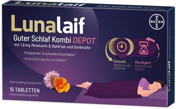 Bayer LunaLaif Guter Schlaf Kombi Depot Tabletten (15 Stk.)