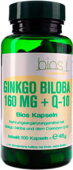 Bios Naturprodukte Ginkgo Biloba 160 mg+Q 10 Bios Kapseln (100 Stk.)