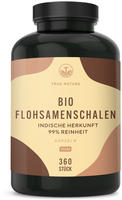 Bio Flohsamenschalen Kapseln - 85% Ballaststoffgehalt, Vegan 360 St