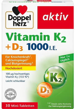 Queisser Doppelherz aktiv Vitamin K2 + D3 1000 I.E. Tabletten (30 Stk.)