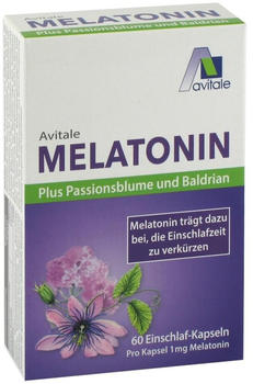 Avitale Melatonin+Passionsblume+Baldrian Kapseln (60 Stk.)