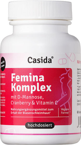 Casida Femina Komplex mit D-Mannose + Cranberry Kapseln (60 Stk.)