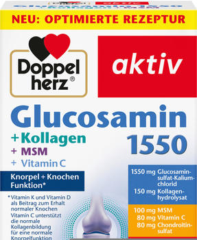 Doppelherz aktiv Glucosamin 1550 Kollagen + MSM + Vitamin C Kapseln (40 Stk.)