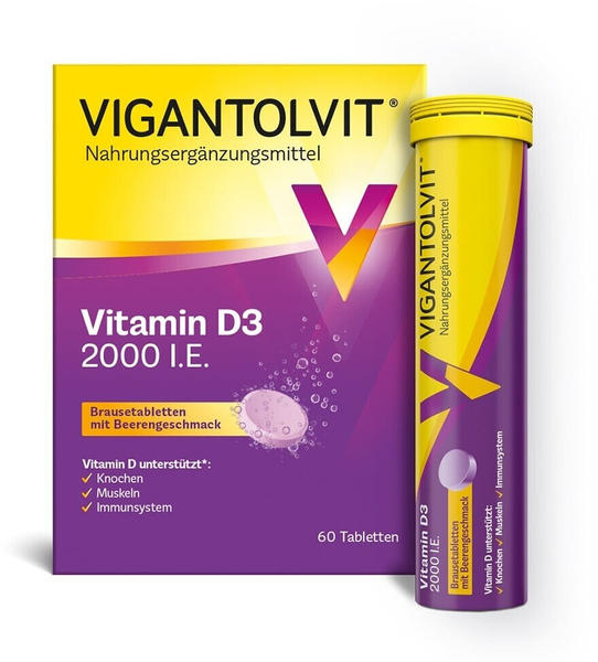 Merck Vigantolvit 2000 I.E. Vitamin D3 Brausetabletten (60 Stk.)