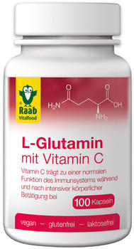 Raab Vitalfood L-Glutamin mit Vitamin C Kapseln (100 Stk.)