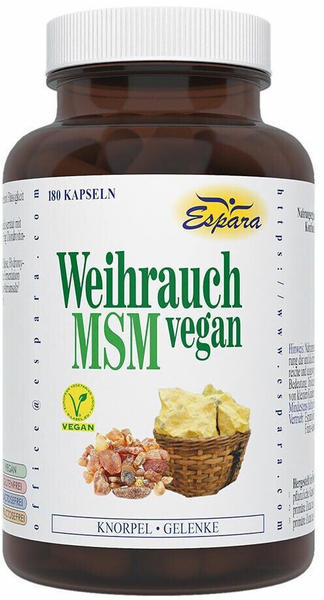 Espara Weihrauch MSM vegan Kapseln (180 Stk.)