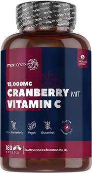 maxmedix Cranberry mit Vitamin C Kapseln (180 Stk.)
