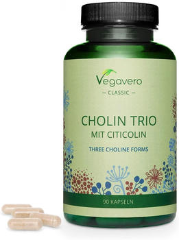 Vegavero Cholin Trio mit Citicolin Kapseln (90 Stk.)