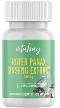 Vitabay Roter Panax Ginseng Extrakt 600mg Kapseln (200Stk.)