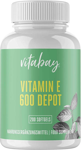 Vitabay Vitamin E 600 Depot Weichkapseln (200 Stk.)