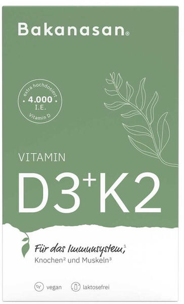 Roha Bakanasan Vitamin D3+K2 Kapseln (60 Stk.)