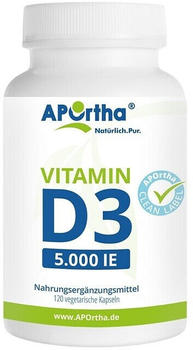 Aportha Vitamin D3 5.000 IE Kapseln (120 Stk.)