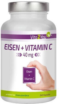 Vita2You Eisen + Vitamin C 40mg Kapseln (240 Stk.)