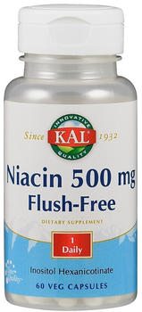 Supplementa Vitamin B3 Niacin 500mg Flush Free Kapseln (60 Stk.)