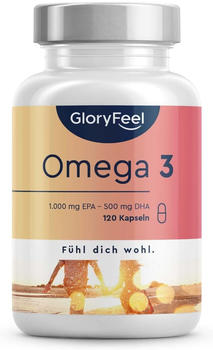 GloryFeel Omega 3 1.000mg EPA 500mg DHA Kapseln (120 Stk.)