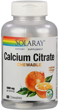 Solaray Calciumcitrat 1000mg Kautabletten (60 Stk.)