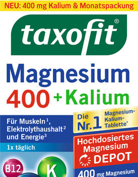 Taxofit Magnesium 400 + Kalium Tabletten (30 Stk.)