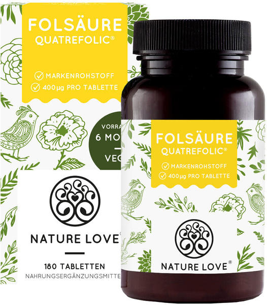 Nature Love Folsäure Quatrefolic Tabletten (160 Stk.)