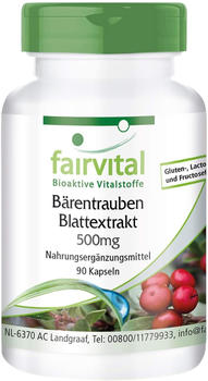 Fairvital Bärentraube Blattextrakt 500mg Kapseln (90 Stk.)