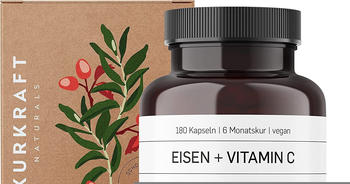 Kurkraft Naturals Eisen + VItamin C Kapseln (180 Stk.)