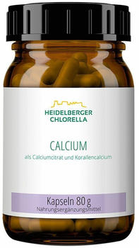 Heidelberger Chlorella Calcium als Calciumcitrat und Korallencalcium Kapseln (80g)