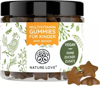 Nature Love Multivitamin Gummies f&uuml;r Kinder Apfel Banane (120 Stk.)
