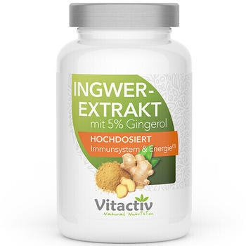 Vitactiv Natural Nutrition Ingwer Exrakt mit 5% Gingerol Kapseln (60 Stk.)