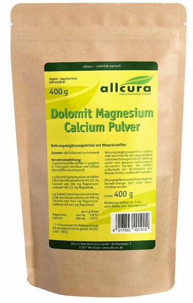 Allcura Dolomit Magnesium Calcium Pulver (400g)
