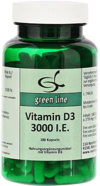 11 A Nutritheke Vitamin D3 3.000 I.E. Kapseln (180 Stk.)