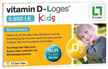 Dr. Loges Vitamin D-loges 5.600 I.E Kids Kautabletten (15 Stk.)