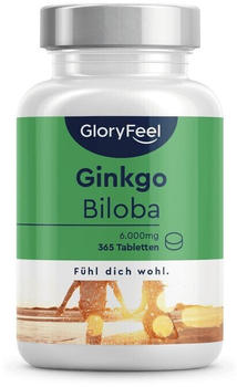 GloryFeel Ginkgo Biloba 6000mg Tabletten (365 Stk.)