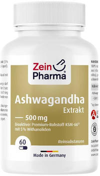 ZeinPharma Ashwagandha Extrakt 500mg Kapseln (60 Stk.)