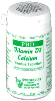 Pharmadrog Vitamin D3 Calcium Bambus Tabletten (84 Stk.)